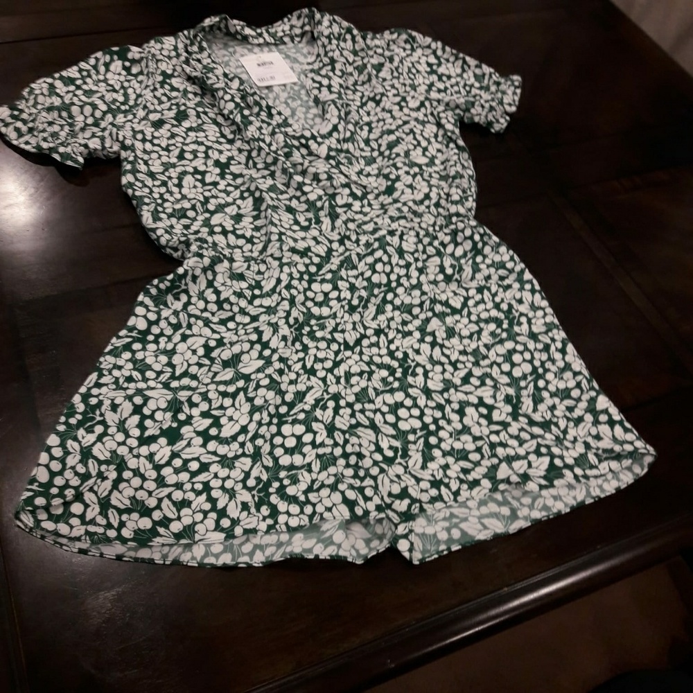 DVF West Green White Romper
